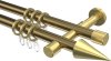 10203726-XX9538 Gardinenstange Metall 20 mm Ø 2-läufig PRESTIGE - Savio Messing Antik / Messing-Optik