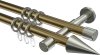 10203726-XX9539 Gardinenstange Metall 20 mm Ø 2-läufig PRESTIGE - Savio Messing Antik / Edelstahl-Optik