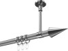 10203733-103312 Gardinenstange Metall 20 mm Ø SONETTE - Savio Silbergrau / Chrom