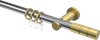 10203811-XX1238 Gardinenstange Metall 20 mm Ø PLATON - Elanto Chrom / Messing-Optik