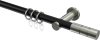 10203811-102939 Gardinenstange Metall 20 mm Ø PLATON - Elanto Schwarz / Edelstahl-Optik