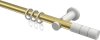 10203811-XX3832 Gardinenstange Metall 20 mm Ø PLATON - Elanto Messing-Optik / Weiß