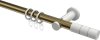 10203811-XX9532 Gardinenstange Metall 20 mm Ø PLATON - Elanto Messing Antik / Weiß