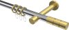 10203825-101238 Gardinenstange Metall 20 mm Ø PRESTIGE - Elanto Chrom / Messing-Optik