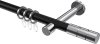 10203825-102912 Gardinenstange Metall 20 mm Ø PRESTIGE - Elanto Schwarz / Chrom