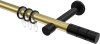 10203825-XX3829 Gardinenstange Metall 20 mm Ø PRESTIGE - Elanto Messing-Optik / Schwarz