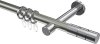 10203825-103912 Gardinenstange Metall 20 mm Ø PRESTIGE - Elanto Edelstahl-Optik / Chrom