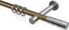 10203825-XX9512 Gardinenstange Metall 20 mm Ø PRESTIGE - Elanto Messing Antik / Chrom
