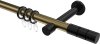 10203825-XX9529 Gardinenstange Metall 20 mm Ø PRESTIGE - Elanto Messing Antik / Schwarz