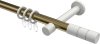 10203825-XX9532 Gardinenstange Metall 20 mm Ø PRESTIGE - Elanto Messing Antik / Weiß