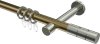 10203825-XX9539 Gardinenstange Metall 20 mm Ø PRESTIGE - Elanto Messing Antik / Edelstahl-Optik