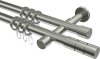10203826-1039 Gardinenstange Edelstahl-Optik 20 mm Ø 2-läufig PRESTIGE - Elanto
