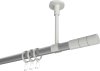 10203833-XX3332 Gardinenstange Metall 20 mm Ø SONETTE - Elanto Silbergrau / Weiß