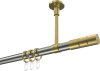 10203833-XX3938 Gardinenstange Edelstahl-Optik / Messing-Optik 20 mm Ø SONETTE - Elanto