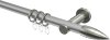 10203911-XX3339 Gardinenstange Metall 20 mm Ø PLATON - Samanto Silbergrau / Edelstahl-Optik