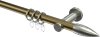 10203911-XX9539 Gardinenstange Metall 20 mm Ø PLATON - Samanto Messing Antik / Edelstahl-Optik