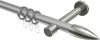 10203925-103339 Gardinenstange Metall 20 mm Ø PRESTIGE - Samanto Silbergrau / Edelstahl-Optik