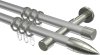 10203926-XX3339 Gardinenstange Metall 20 mm Ø 2-läufig PRESTIGE - Samanto Silbergrau / Edelstahl-Optik