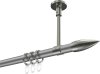 10203933-103339 Gardinenstange Metall 20 mm Ø SONETTE - Samanto Silbergrau / Edelstahl-Optik