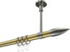 10203933-103839 Gardinenstange Messing-Optik / Edelstahl-Optik 20 mm Ø SONETTE - Samanto