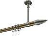 10203933-109539 Gardinenstange Metall 20 mm Ø SONETTE - Samanto Messing Antik / Edelstahl-Optik