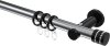 10204111-101229 Gardinenstange Metall 20 mm Ø PLATON - Estana Chrom / Schwarz