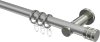 10204111-XX3339 Gardinenstange Metall 20 mm Ø PLATON - Estana Silbergrau / Edelstahl-Optik