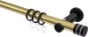 10204111-XX3829 Gardinenstange Metall 20 mm Ø PLATON - Estana Messing-Optik / Schwarz