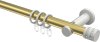 10204111-XX3832 Gardinenstange Metall 20 mm Ø PLATON - Estana Messing-Optik / Weiß
