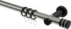 10204111-XX3929 Gardinenstange Metall 20 mm Ø PLATON - Estana Edelstahl-Optik / Schwarz