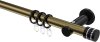 10204111-XX9529 Gardinenstange Metall 20 mm Ø PLATON - Estana Messing Antik / Schwarz
