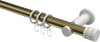 10204111-XX9532 Gardinenstange Metall 20 mm Ø PLATON - Estana Messing Antik / Weiß