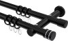 10204112-1029 Gardinenstange Metall 20 mm Ø 2-läufig PLATON - Estana Schwarz