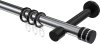 10204125-101229 Gardinenstange Metall 20 mm Ø PRESTIGE - Estana Chrom / Schwarz