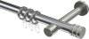 10204125-101239 Gardinenstange Metall 20 mm Ø PRESTIGE - Estana Chrom / Edelstahl-Optik