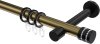 10204125-XX9529 Gardinenstange Metall 20 mm Ø PRESTIGE - Estana Messing Antik / Schwarz
