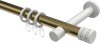 10204125-109532 Gardinenstange Metall 20 mm Ø PRESTIGE - Estana Messing Antik / Weiß