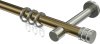 10204125-XX9539 Gardinenstange Metall 20 mm Ø PRESTIGE - Estana Messing Antik / Edelstahl-Optik