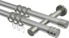 10204126-XX3339 Gardinenstange Metall 20 mm Ø 2-läufig PRESTIGE - Estana Silbergrau / Edelstahl-Optik