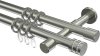 10204126-1039 Gardinenstange Edelstahl-Optik 20 mm Ø 2-läufig PRESTIGE - Estana