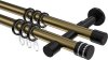 10204126-XX9529 Gardinenstange Metall 20 mm Ø 2-läufig PRESTIGE - Estana Messing Antik / Schwarz