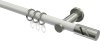 10204211-103239 Gardinenstange Metall 20 mm Ø PLATON - Zoena Weiß / Edelstahl-Optik