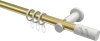 10204211-XX3832 Gardinenstange Metall 20 mm Ø PLATON - Zoena Messing-Optik / Weiß