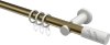 10204211-XX9532 Gardinenstange Metall 20 mm Ø PLATON - Zoena Messing Antik / Weiß