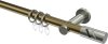 10204211-XX9539 Gardinenstange Metall 20 mm Ø PLATON - Zoena Messing Antik / Edelstahl-Optik