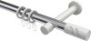 10204225-101232 Gardinenstange Metall 20 mm Ø PRESTIGE - Zoena Chrom / Weiß