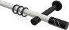 10204225-103229 Gardinenstange Metall 20 mm Ø PRESTIGE - Zoena Weiß / Schwarz