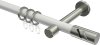 10204225-103239 Gardinenstange Metall 20 mm Ø PRESTIGE - Zoena Weiß / Edelstahl-Optik