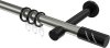 10204225-103929 Gardinenstange Metall 20 mm Ø PRESTIGE - Zoena Edelstahl-Optik / Schwarz