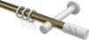 10204225-XX9532 Gardinenstange Metall 20 mm Ø PRESTIGE - Zoena Messing Antik / Weiß